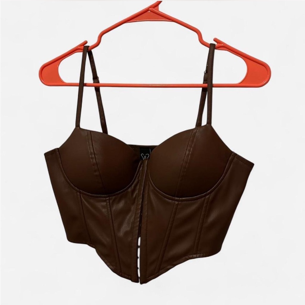 size m Windsor leather corset top